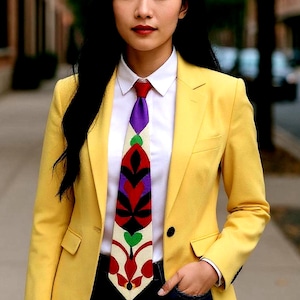 Colorful Floral Necktie, Stylish Accessory for Weddings, Anniversaries, Gifts, Formal Occasions, Business Attire