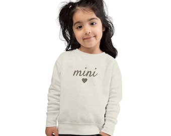 mini heart Toddler Sweatshirt | neutral crewneck
