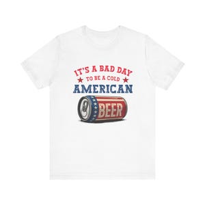 American Beer Graphic Tee: Unisex Humor Shirt, BBQ Summer Top