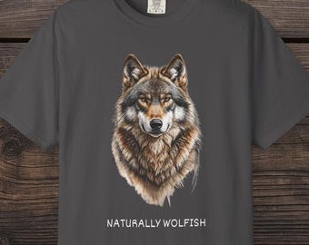 Shirtontwerp natuurlijk wolfachtig wolf | T-shirt Wolf Lover, spiritueel wolf-T-shirt | Cadeau dierenliefhebber, shirt wildlife, T-shirt natuurliefhebber
