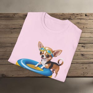 Super cute Chihuahua getting ready for a swim, Summer,dog, swimming chihuahua, chihuahua love, tiny dog Chihuahua School&#39;s out, Summer fun