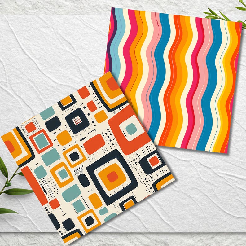 Retro Groovy Digital Papers | 70s Seamless Patterns | Funky Psychedelic ...