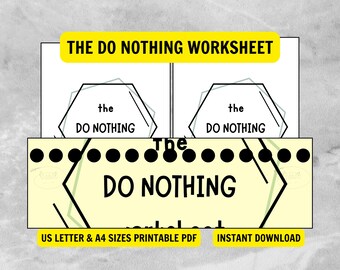 DO NOTHING Worksheet | Self-Care Anti-Hustle Printable + Instructions