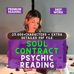 Soul Contract Psychic Reading, Personalized PDF with Medium Guidance, Future Love, Psychic Reading, Past Life and General Reading