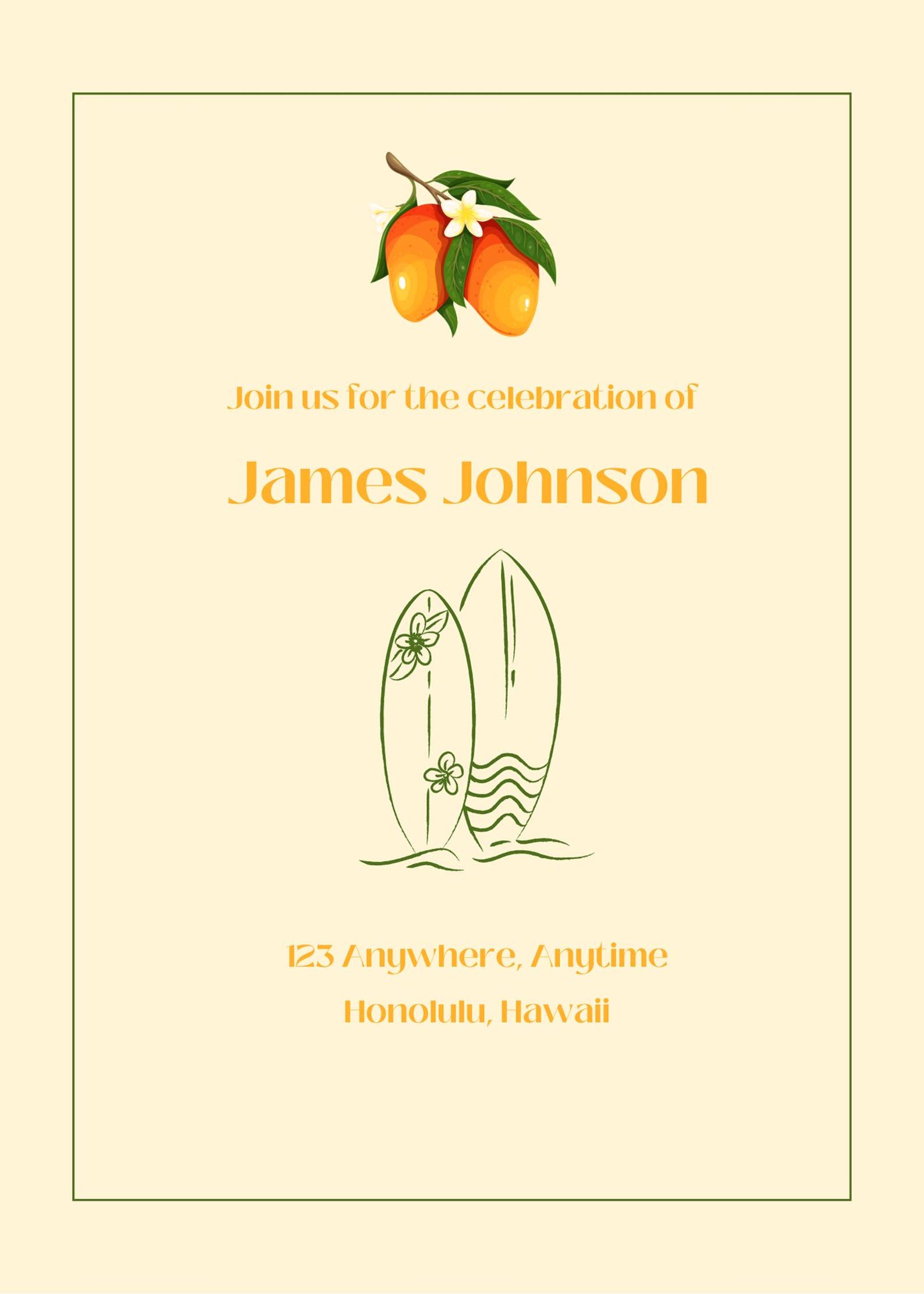 Tropical Invitation - Etsy