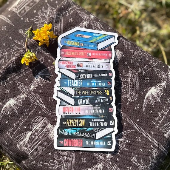 Thriller Bookstack Bookmark – Glossy Die Cut Suspense Reader Gift