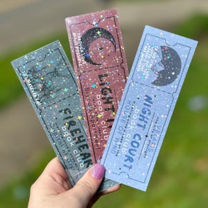 Sarah J. Maas Inspired Bookmark Bundle – 3 Bookmarks, ACOTAR TOG Crescent City Inspired, Fae Fantasy Bookish Gift for Readers