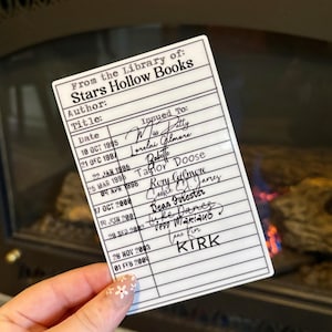 Tv Show Library Borrow Card Bookmark – Cozy TV Show Bookish Gift, Inspired Reading Accessory, Pop Culture Bookmark