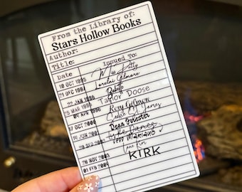 Tv Show Library Borrow Card Bookmark – Cozy TV Show Bookish Gift, Inspired Reading Accessory, Pop Culture Bookmark