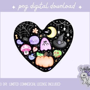 Cute Halloween Digital Download – Printable Halloween Art, Kawaii Ghosts & Pumpkins, Spooky Cute Decor, Instant Download