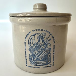 virginia tobacco jar Royal Goedewaagen Delft 11 Colonial Williamsburg no trace of smoke Olde Virginia Jar Company Williamsburg