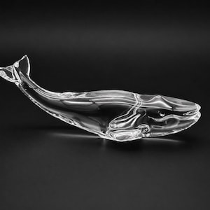Baccarat 　バカラ　ホエール　クジラ　ガラス彫刻 　約16cm Baccarat Glass Whale - Etsy