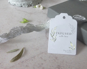 Personalised Tags For Olive Wedding Favours - Size small  3x4.5cm