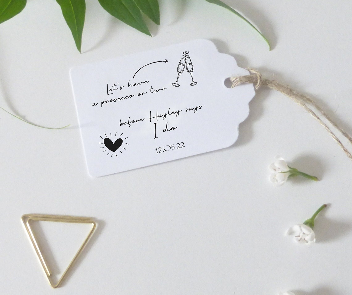 Prosecco Tags for Hen Party Personalised Hen Party Favour Etsy