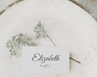 Personalised Wedding Place Cards, Stylish Modern Place Cards