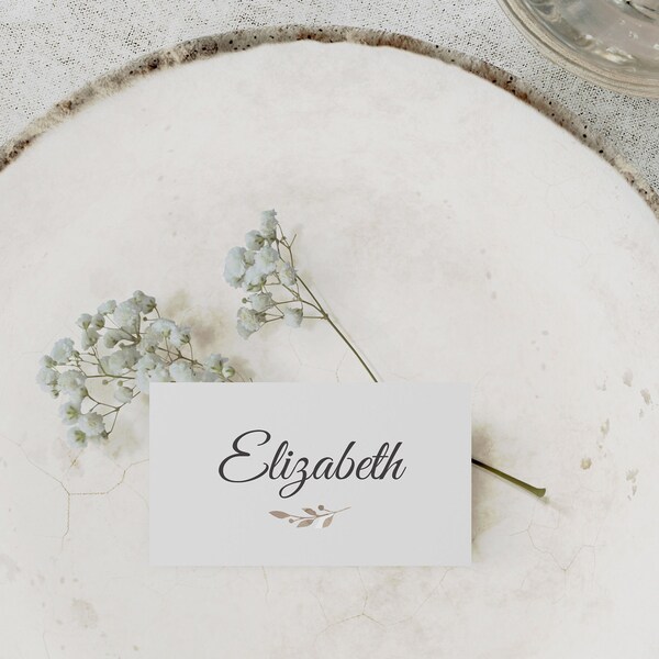 Personalised Wedding Place Cards, Stylish Modern Place Cards