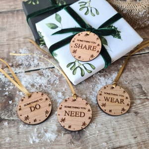 Christmas Gift Tags, Something You Tags, Holiday Tags, Wooden Tags