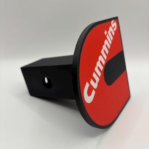 Custom Hitch Receiver Cover – Fits 2” Receiver – Red Cummins – Multiple Designs Available