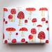 Mushroom Study Gift Wrap Sheet 29 x 20 inches, Retro Christmas Holiday Unique Pretty Cute Wrapping Paper Woodland Folk, Hygge Gift 