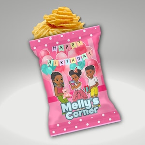 Gracie&#39;s Corner Chip Bags: Personalized Birthday Party Favors (Set of 12)