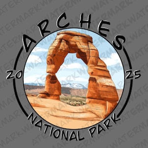 Delicate Arch PNG | Arches National Park Clipart | Utah Desert Landmark Illustration | National Park Digital Download