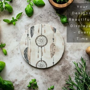 Rund underläggsmodell | Heminredningsmodell | Köksinspirerad design | Anpassningsbar underläggsdesign | Kustdekor | 300 dpi HQ PNG & PSD bild 9