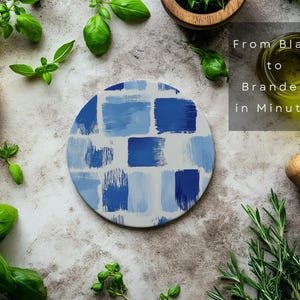 Rund underläggsmodell | Heminredningsmodell | Köksinspirerad design | Anpassningsbar underläggsdesign | Kustdekor | 300 dpi HQ PNG & PSD bild 8