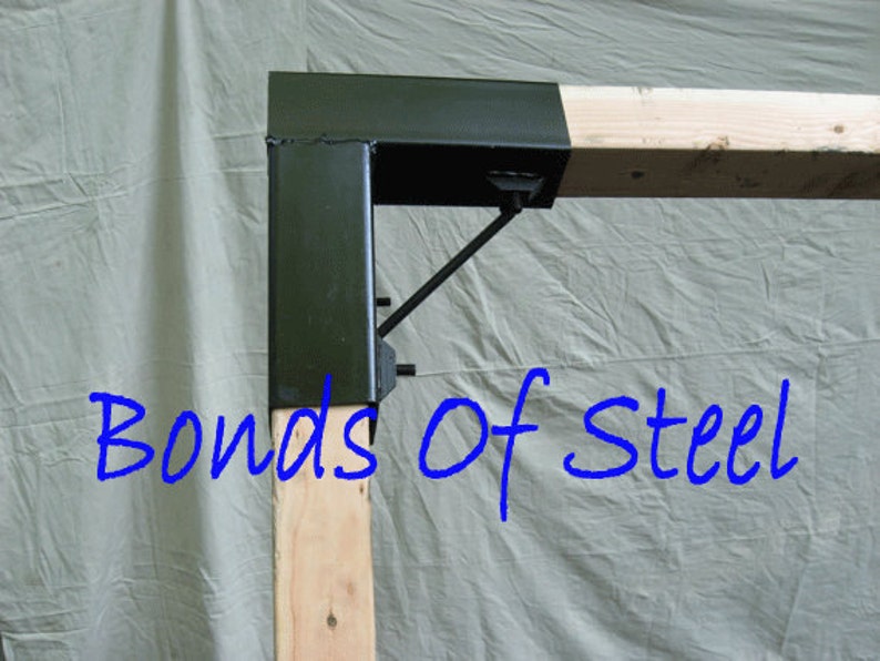 Straight Leg 4X4 Wood Post Angle Brackets Mature Etsy