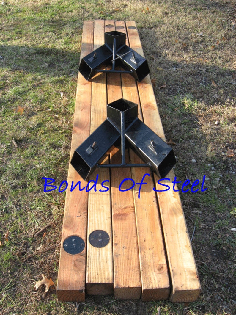 Angled Leg 4X4 Wood Post Angle Brackets Bonds of Steel Mature Etsy