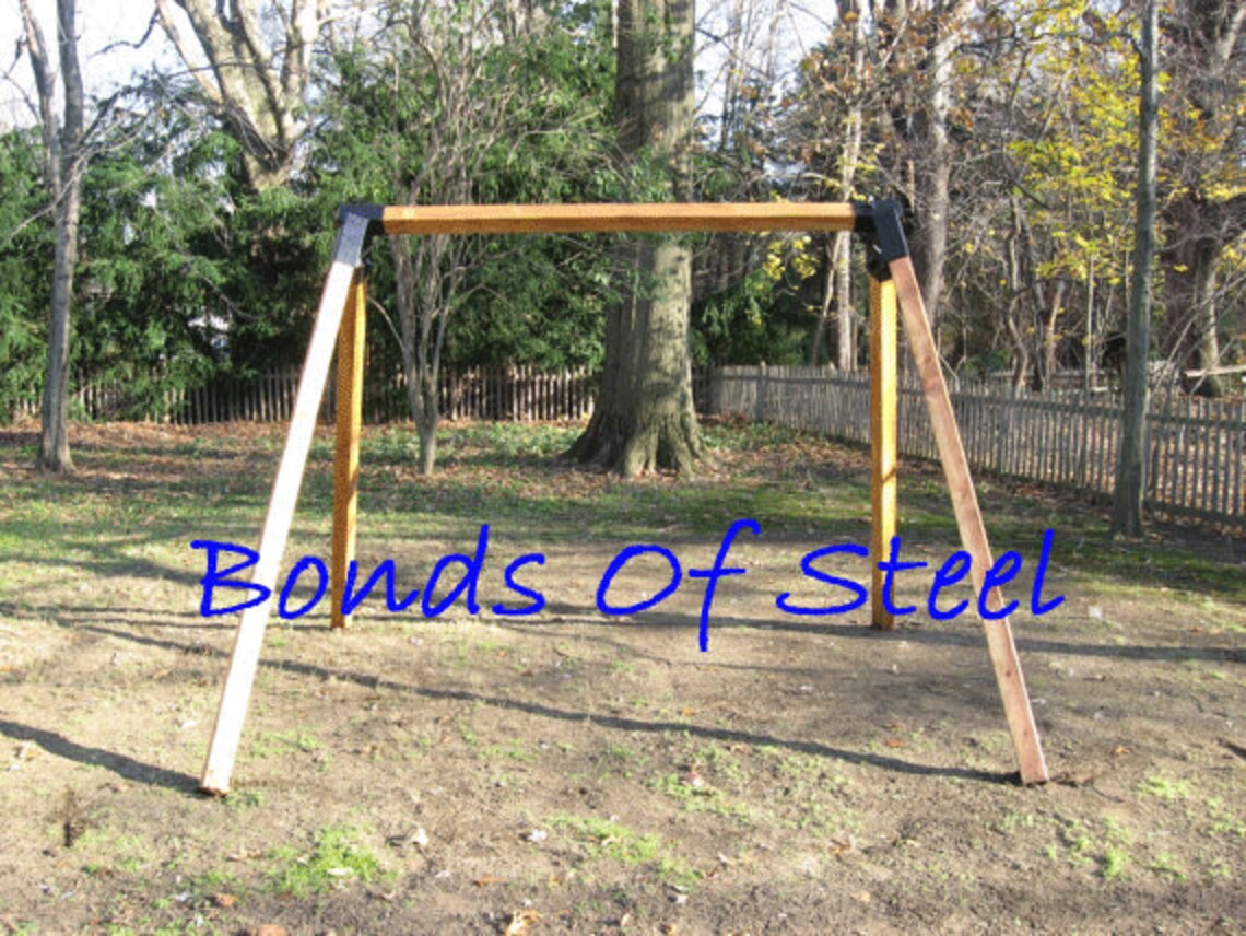 Angled Leg 4X4 Wood Post Angle Brackets Bonds of Steel Mature Etsy