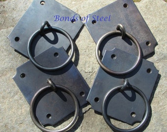 Four Large Wall Mounted Rings BDSM Bonds of Steel Mature