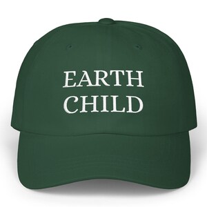 Embroidered Dad Cap, Earth Child Hat, Simple Baseball Cap, Boho Dad Hat, Vintage Style Cap, Nature Lover Gift