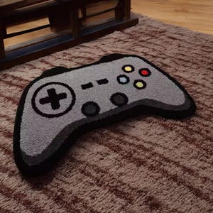 Game Controller Console Rug – Geometric Non-slip Floor Mat for Gaming ...