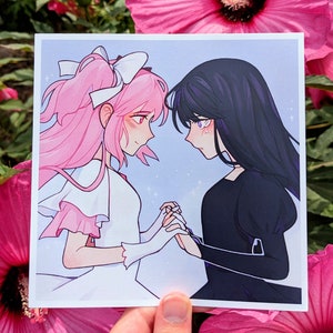 Madoka & Homura Print - Madoka Magica Fan Art Print