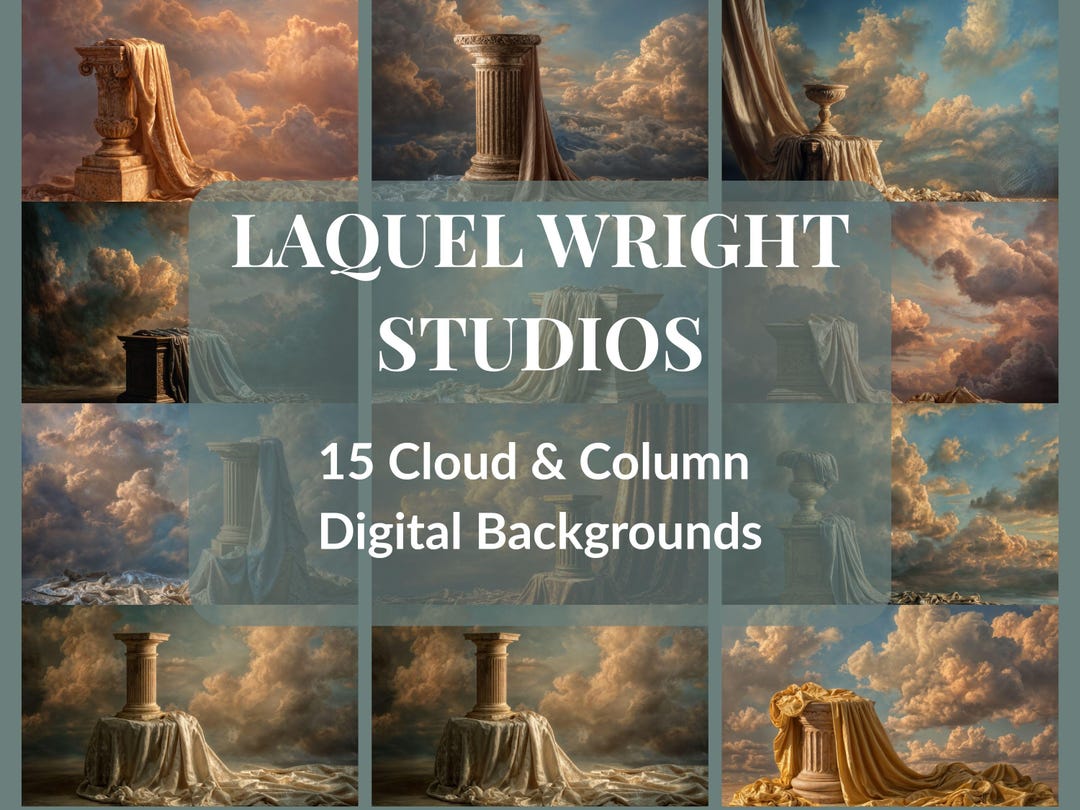 Cloud & Column Digital Backgrounds: Maternity Photography Overlays ...