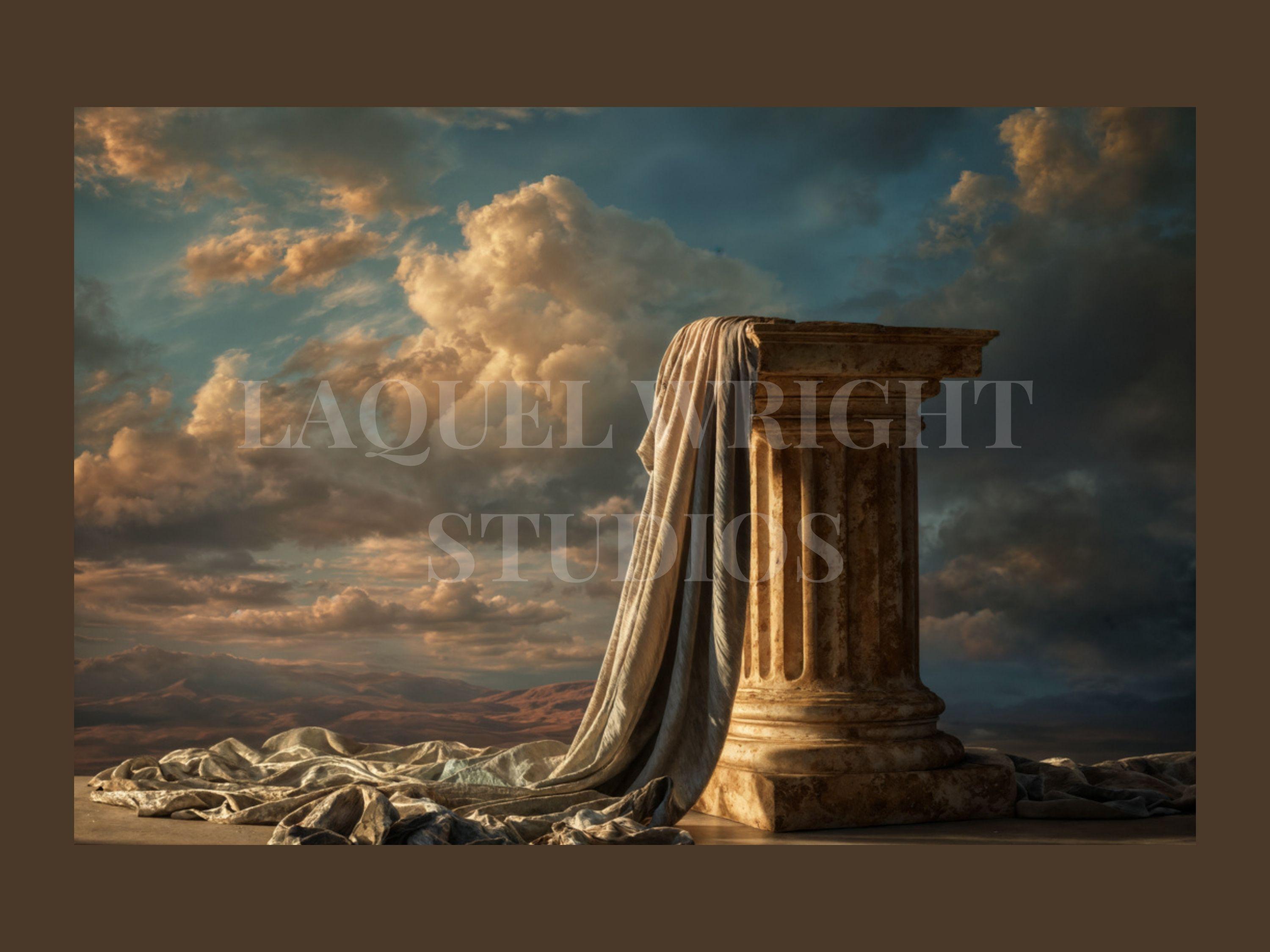 Cloud & Column Digital Backgrounds: Maternity Photography Overlays ...