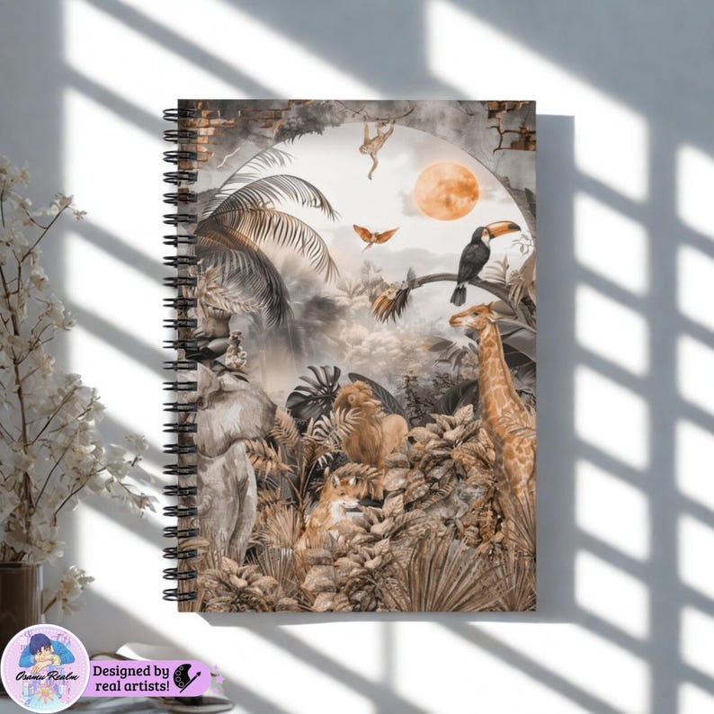 Animal Kingdom Spiral Notebook Ruled Line Journal for Wildlife Lover - Etsy