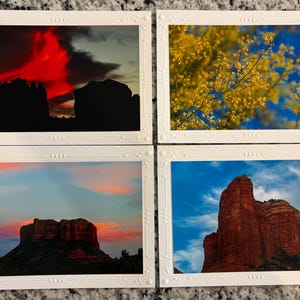 Arizona Fotokunstkarten 4er-Set– handgemacht, bebildert, innen blanko – als bleibende Erinnerung mit Originalfotografie auf festem Karton