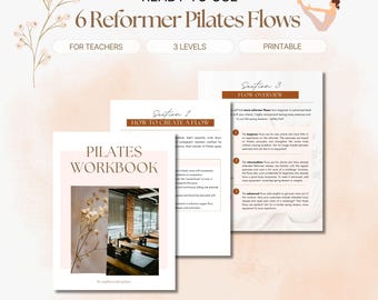 REFORMER Pilates Flows Arbeitsbuch für Lehrer | 6 Ganzkörper-Unterrichtspläne (Digitaler Download)