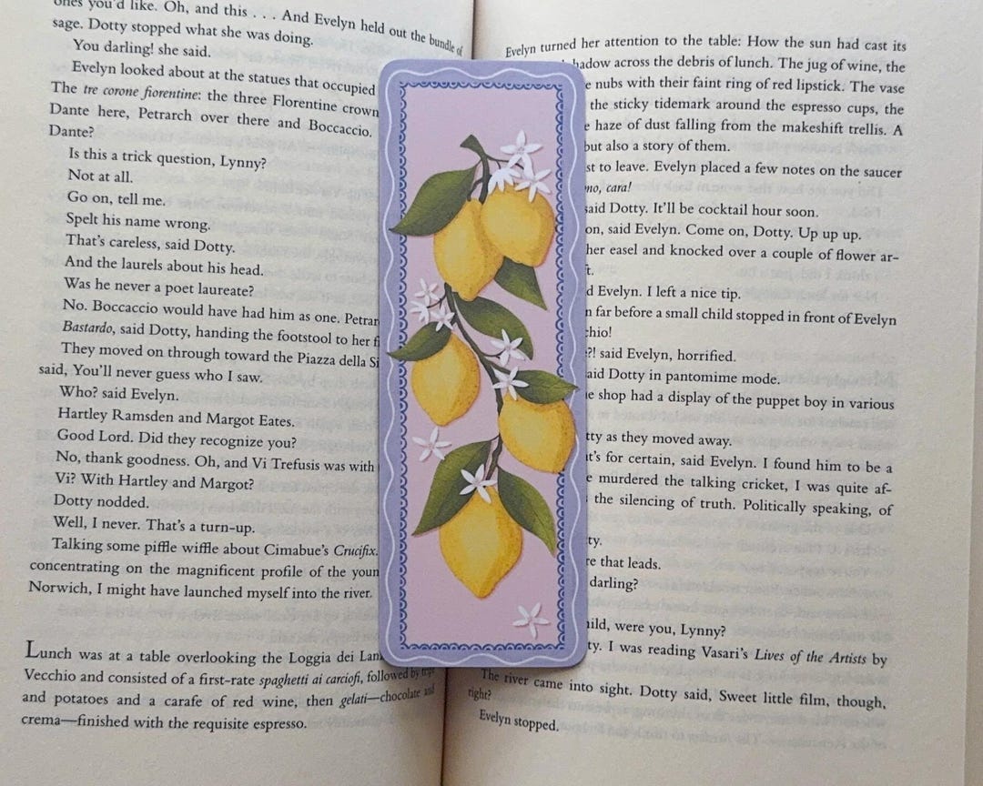 Lemon Laminated Bookmark, Page Holder, Summer Fruit Page Marker ...