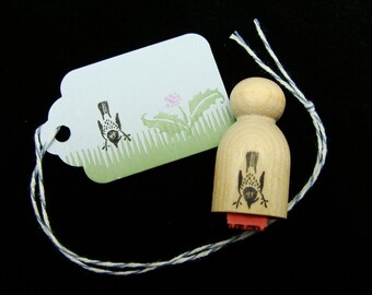 tiny bird  no.1 rubber stamp