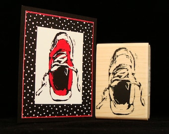 sneaker/running shoe rubber stamp  ( top view )