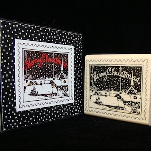 Christmas rubber stamp  "Christmas postage"