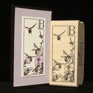 bees rubber stamp