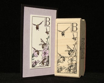bees rubber stamp