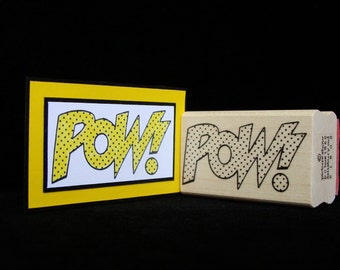 cartoon rubber stamp "pow"