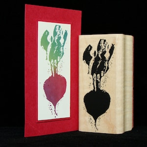 beet / radish rubber stamp