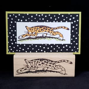 wild cat #2 rubber stamp