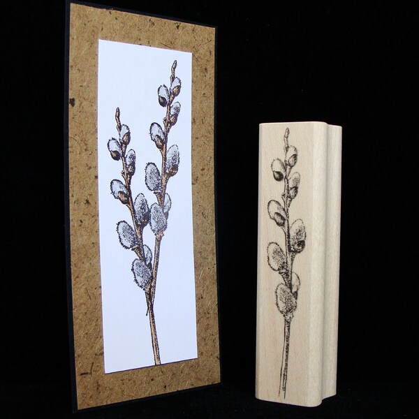 pussy willow / catkin rubber stamp