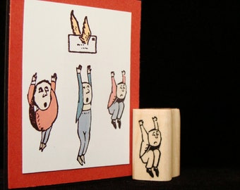 cute little guy no.1 rubber stamp